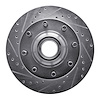 631-54106L Drilled/Slotted Brake Rotor [Silver], 1980-1985 Ford/Lincoln/Mercury/Mazda, Position: Front Left - image 1