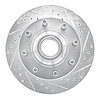 631-54106R Drilled/Slotted Brake Rotor [Silver], 1980-1985 Ford/Lincoln/Mercury/Mazda, Position: Front Right - image 1