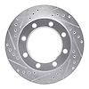 631-54108L Drilled/Slotted Brake Rotor [Silver], 1980-1994 Ford/Lincoln/Mercury/Mazda, Position: Front Left - image 1