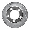 631-54109L Drilled/Slotted Brake Rotor [Silver], 1976-1993 Ford/Lincoln/Mercury/Mazda, Position: Front Left - image 1