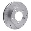 631-54109R Drilled/Slotted Brake Rotor [Silver], 1976-1993 Ford/Lincoln/Mercury/Mazda, Position: Front Right - image 2