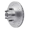 631-54110L Drilled/Slotted Brake Rotor [Silver], 1983-1994 Ford/Lincoln/Mercury/Mazda, Position: Front Left - image 2