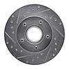 631-54111L Drilled/Slotted Brake Rotor [Silver], 1983-1992 Ford/Lincoln/Mercury/Mazda, Position: Front Left - image 1