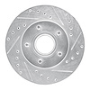631-54111R Drilled/Slotted Brake Rotor [Silver], 1983-1992 Ford/Lincoln/Mercury/Mazda, Position: Front Right - image 1