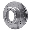 631-54112L Drilled/Slotted Brake Rotor [Silver], 1988-1998 Ford/Lincoln/Mercury/Mazda, Position: Front Left,Fr Left,Rear Left,Rr - image 1