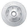 631-54115L Drilled/Slotted Brake Rotor [Silver], 1980-1985 Ford/Lincoln/Mercury/Mazda, Position: Front Left - image 1