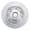 631-54115R Drilled/Slotted Brake Rotor [Silver], 1980-1985 Ford/Lincoln/Mercury/Mazda, Position: Front Right - image 1