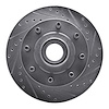 631-54118R Drilled/Slotted Brake Rotor [Silver], 1986-1994 Ford/Lincoln/Mercury/Mazda, Position: Front Right - image 1
