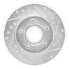 631-54119R Drilled/Slotted Brake Rotor [Silver], 1990-1994 Ford/Lincoln/Mercury/Mazda, Position: Front Right - image 1