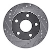 631-54120D Drilled/Slotted Brake Rotor [Silver], 1990-1997 Ford/Lincoln/Mercury/Mazda, Position: Left Front - image 1
