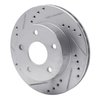 631-54120D Drilled/Slotted Brake Rotor [Silver], 1990-1997 Ford/Lincoln/Mercury/Mazda, Position: Left Front - image 2
