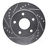 631-54121D Drilled/Slotted Brake Rotor [Silver], 1990-1997 Ford/Lincoln/Mercury/Mazda, Position: Right Front - image 1