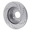 631-54121D Drilled/Slotted Brake Rotor [Silver], 1990-1997 Ford/Lincoln/Mercury/Mazda, Position: Right Front - image 4