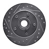 631-54122L Drilled/Slotted Brake Rotor [Silver], 1986-1992 Ford/Lincoln/Mercury/Mazda, Position: Front Left - image 1
