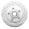 631-54122R Drilled/Slotted Brake Rotor [Silver], 1986-1992 Ford/Lincoln/Mercury/Mazda, Position: Front Right - image 1