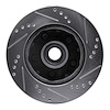 631-54124D Drilled/Slotted Brake Rotor [Silver], 1992-1997 Ford/Lincoln/Mercury/Mazda, Position: Left Front - image 1