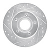 631-54125L Drilled/Slotted Brake Rotor [Silver], 1993-1994 Ford/Lincoln/Mercury/Mazda, Position: Front Left - image 1