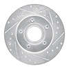 631-54125R Drilled/Slotted Brake Rotor [Silver], 1993-1994 Ford/Lincoln/Mercury/Mazda, Position: Front Right - image 1