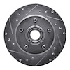 631-54126L Drilled/Slotted Brake Rotor [Silver], 1991-1994 Ford/Lincoln/Mercury/Mazda, Position: Front Left - image 1