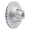 631-54126L Drilled/Slotted Brake Rotor [Silver], 1991-1994 Ford/Lincoln/Mercury/Mazda, Position: Front Left - image 2