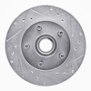 631-54126R Drilled/Slotted Brake Rotor [Silver], 1991-1994 Ford/Lincoln/Mercury/Mazda, Position: Front Right - image 1