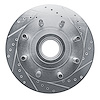 631-54128R Drilled/Slotted Brake Rotor [Silver], 1994-1994 Ford/Lincoln/Mercury/Mazda, Position: Front Right - image 1