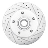 631-54129R Drilled/Slotted Brake Rotor [Silver], 1994-2001 Ford/Lincoln/Mercury/Mazda, Position: Front Right - image 1
