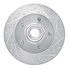 631-54130R Drilled/Slotted Brake Rotor [Silver], 1994-2003 Ford/Lincoln/Mercury/Mazda, Position: Front Right - image 1