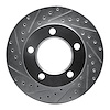 631-54131L Drilled/Slotted Brake Rotor [Silver], 1994-1996 Ford/Lincoln/Mercury/Mazda, Position: Front Left - image 1
