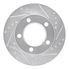 631-54131R Drilled/Slotted Brake Rotor [Silver], 1994-1996 Ford/Lincoln/Mercury/Mazda, Position: Front Right - image 1