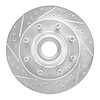 631-54135L Drilled/Slotted Brake Rotor [Silver], 1995-2004 Ford/Lincoln/Mercury/Mazda, Position: Front Left - image 1