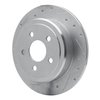 631-54137L Drilled/Slotted Brake Rotor [Silver], 1995-2003 Ford/Lincoln/Mercury/Mazda, Position: Rear Left - image 2