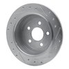 631-54137L Drilled/Slotted Brake Rotor [Silver], 1995-2003 Ford/Lincoln/Mercury/Mazda, Position: Rear Left - image 4