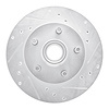 631-54138R Drilled/Slotted Brake Rotor [Silver], 1995-1997 Ford/Lincoln/Mercury/Mazda, Position: Front Right - image 1