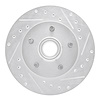 631-54139R Drilled/Slotted Brake Rotor [Silver], 1995-1997 Ford/Lincoln/Mercury/Mazda, Position: Front Right - image 1