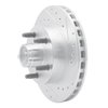 631-54139R Drilled/Slotted Brake Rotor [Silver], 1995-1997 Ford/Lincoln/Mercury/Mazda, Position: Front Right - image 2
