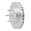 631-54140L Drilled/Slotted Brake Rotor [Silver], 1995-1997 Ford/Lincoln/Mercury/Mazda, Position: Front Left - image 2