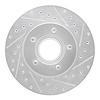 631-54140R Drilled/Slotted Brake Rotor [Silver], 1995-1997 Ford/Lincoln/Mercury/Mazda, Position: Front Right - image 1