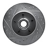 631-54141L Drilled/Slotted Brake Rotor [Silver], 1995-2011 Ford/Lincoln/Mercury/Mazda, Position: Front Left - image 1