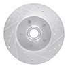 631-54141R Drilled/Slotted Brake Rotor [Silver], 1995-2011 Ford/Lincoln/Mercury/Mazda, Position: Front Right - image 1