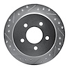 631-54142L Drilled/Slotted Brake Rotor [Silver], 1995-2002 Ford/Lincoln/Mercury/Mazda, Position: Rear Left - image 1