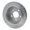 631-54142L Drilled/Slotted Brake Rotor [Silver], 1995-2002 Ford/Lincoln/Mercury/Mazda, Position: Rear Left - image 4