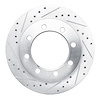 631-54143L Drilled/Slotted Brake Rotor [Silver], 1995-1999 Ford/Lincoln/Mercury/Mazda, Position: Front Left - image 1