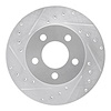 631-54144L Drilled/Slotted Brake Rotor [Silver], 1995-2002 Ford/Lincoln/Mercury/Mazda, Position: Front Left - image 1