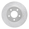631-54144R Drilled/Slotted Brake Rotor [Silver], 1995-2002 Ford/Lincoln/Mercury/Mazda, Position: Front Right - image 1