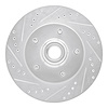 631-54145L Drilled/Slotted Brake Rotor [Silver], 1997-1999 Ford/Lincoln/Mercury/Mazda, Position: Front Left - image 1