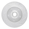 631-54145R Drilled/Slotted Brake Rotor [Silver], 1997-1999 Ford/Lincoln/Mercury/Mazda, Position: Front Right - image 1