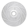 631-54146L Drilled/Slotted Brake Rotor [Silver], 1997-1999 Ford/Lincoln/Mercury/Mazda, Position: Front Left - image 1