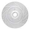 631-54146R Drilled/Slotted Brake Rotor [Silver], 1997-1999 Ford/Lincoln/Mercury/Mazda, Position: Front Right - image 1