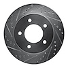 631-54147L Drilled/Slotted Brake Rotor [Silver], 1997-2004 Ford/Lincoln/Mercury/Mazda, Position: Front Left - image 1